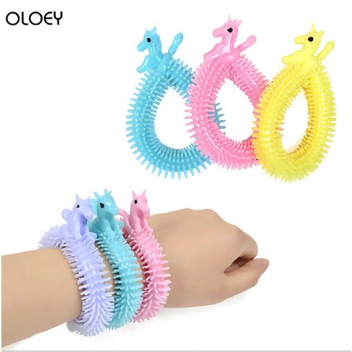Kawaii Unicorn Figet Toys Monkey Noodles Antistress Hand Small Gift Squishy Toys For Children With Bracelets 1 - Monkey Noodle