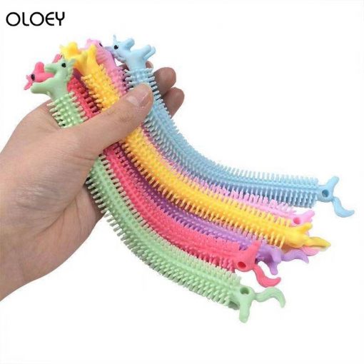 Kawaii Unicorn Figet Toys Monkey Noodles Antistress Hand Small Gift Squishy Toys For Children With Bracelets 3 - Monkey Noodle