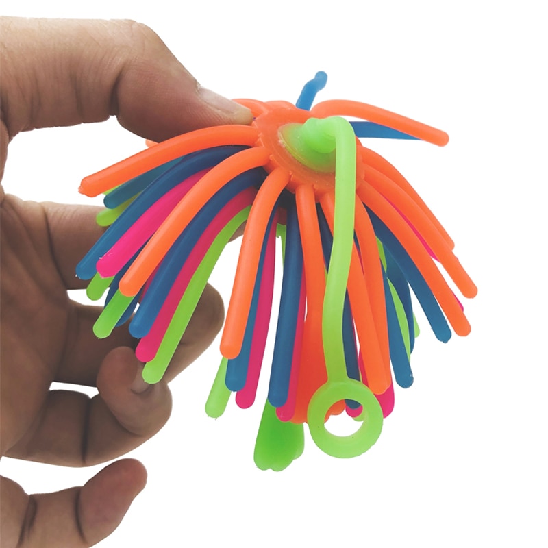 Colorful Ball Monkey Noodle Fidget Toy for Stress Relief