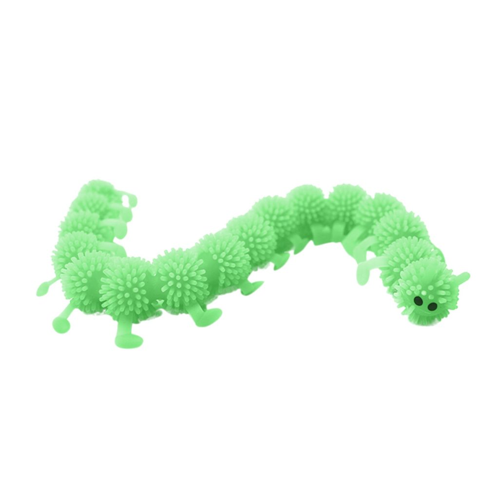 fluffy worm on string toy